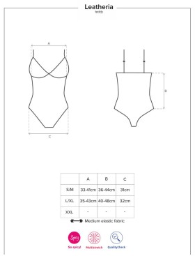 Боди Obsessive Ailay teddy, Чёрный, L/XL Obs_Ailay teddy L/XL - Obsessive - Эротические боди - Купить