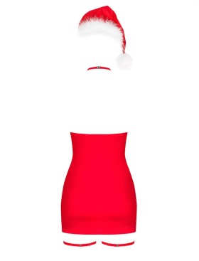 Тедди из эластичного материала Obsessive Kissmas, красный, L/XL 06208 - Obsessive - Новогодние ролевые эротические костюмы - Купить