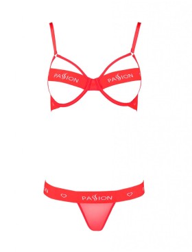 Комплекты Passion Lingerie Glamiss set Black-Red, Чёрный, L/XL Pas_Glamiss set Black-Red L/XL - Passion - Эротические комплекты: лиф и трусики - Купить