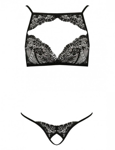Комплекты Passion Lingerie Veronique set, Чёрный, L/XL Pas_Veronique set L/XL - Passion - Эротические комплекты: лиф и трусики - Купить