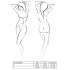 Боди Passion Erotic Line BS 071 White, Белый, One size Pas_BS 071 White One size - Passion - Эротические чулки на тело - Купить