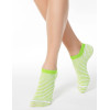 Ультракороткие женские носки CONTE ACTIVE 15С-46СП 073 белый/салатовый, Цвет: белый/салатовый, Размеры: 38/39