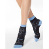 Носки хлопковые женские CONTE CLASSIC 17С-46СП 285 черный/голубой, Цвет: черный/голубой, Размеры: 36/37