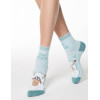 Хлопковые женские носки CONTE HAPPY 18С-268СП 423 бледно-бирюзовый, Цвет: бледно-бирюзовый, Размеры: 36/39