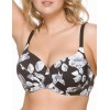 Купальник пуш-ап с цветочным рисунком Fianeta 2640 черный, Цвет: черный, Размеры: 75C, изображение 2