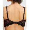 Бюстгальтер балконет с флок напылением Simona M 608 бархат черный/ серебристый пион, Цвет: бархат черный/пион, Размеры: 70F, изображение 2