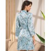 Халат-кимоно атласный Mia-Amore FLORA 7203 голубой, Цвет: голубой, Размеры: S/M, изображение 3