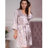 Короткий шелковый халат Mia-Amore VLADLENA 3597, Цвет: жемчужный, Размеры: XL, изображение 3
