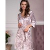 Короткий шелковый халат Mia-Amore VLADLENA 3597, Цвет: жемчужный, Размеры: XL, изображение 4