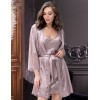 Атласный халат Mia-Amore MISTY 7263 латте, Цвет: латте, Размеры: 2XL/3XL, изображение 3