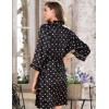 Короткий атласный халат Mia-Mella JULIA HEARTS 7073 черный, Цвет: черный, Размеры: L/XL, изображение 2