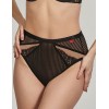 Трусы бразилиана высокие Kris Line MIRACLE stringi high waist, Цвет: черный, Размеры: M