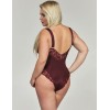 Боди с мягкой чашкой Kris Line SELENA body soft lace, Цвет: бургунди, Размеры: 70GG, изображение 2