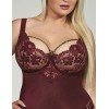 Боди с мягкой чашкой Kris Line SELENA body soft lace, Цвет: бургунди, Размеры: 70GG, изображение 3