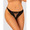 Трусики стринги с доступом Obsessive SEDILA THONG, Цвет: черный, Размеры: S/M