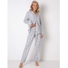 Фланелевая пижама с брюками Aruelle PAULA, Цвет: светло-серый/графит, Размеры: XL, изображение 2