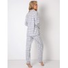 Фланелевая пижама с брюками Aruelle PAULA, Цвет: светло-серый/графит, Размеры: XL, изображение 3