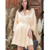 Атласный халат кимоно Mia-Amore VALENTINO 7245 шампань, Цвет: шампань, Размеры: L/XL