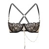Сексуальный кружевной бюстгальтер Gracija-Rim CHRIS 10322, Цвет: черный/кофе с молоком, Размеры: 70C, изображение 8