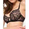 Кружевной бюстгальтер пуш-ап Esotiq SARAY 39545, Цвет: черный с бежевым, Размеры: 70C