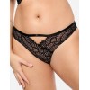 Кружевные трусики бразилиана Esotiq SARAY 39547, Цвет: черный с бежевым, Размеры: S