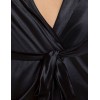 Черный атласный пеньюар CASMIR SYBILLA PEIGNOIR, Цвет: черный, Размеры: L/XL, изображение 3