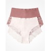 Набор высоких трусов Esotiq PANSY 40301 (2 шт) пыльная роза+белый, Цвет: пыльная роза+белый, Размеры: S, изображение 3
