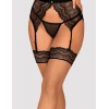 Чулки под пояс Obsessive ISABELLIA STOCKINGS, Цвет: телесный, Размеры: L/XL