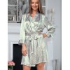 Халат-кимоно атласный Mia-Amore KATRIN 8673, Цвет: фисташковый, Размеры: L/XL
