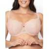 Кружевной бюстгальтер тонкий поролон Nipplex CARLA U, Цвет: пудра, Размеры: 85F