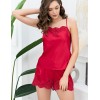 Шелковая пижама с кружевом Mia-Amore AURELIA 3892 красный, Цвет: красный, Размеры: M