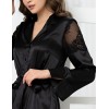 Шелковая рубашка-халат Mia-Amore AURELIA 3897 черный, Цвет: черный, Размеры: XL, изображение 5