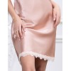 Короткая атласная сорочка Mia-Mella JULIA 8730 светлая пудра, Цвет: светлая пудра, Размеры: 2XL, изображение 5