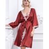 Атласный халат-кимоно Mia-Mella JULIA 8733 паприка, Цвет: паприка, Размеры: S/M