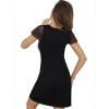 Ночная сорочка с коротким рукавом Donna LUNA nightdress black, Цвет: черный, Размеры: M, изображение 2