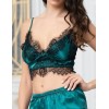 Комплект-тройка из натурального шелка с кружевом Mia-Amore WINDSOR 3885 изумруд, Цвет: изумруд, Размеры: XS, изображение 4