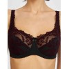 Бюстгальтер полумягкий с флок напылением Simona M 900 бархат бордо, Цвет: бархат бордо, Размеры: 75H