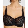 Бюстгальтер полумягкий с флоком Simona M 900 бархат черный / пион, Цвет: бархат черный/пион, Размеры: 85G