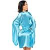 Атласный пеньюар с широкими рукавами Beauty Night SAMIRA PEIGNOIR TURQUOISE, Цвет: голубой, Размеры: S/M/L, изображение 2