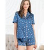 Атласная пижама с шортами Mia-Mella STARS 7072 синий, Цвет: синий, Размеры: 2XL
