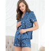 Атласная пижама с шортами Mia-Mella STARS 7072 синий, Цвет: синий, Размеры: 2XL, изображение 4