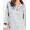 Атласная рубашка Mia-Mella STARS 7077 серый, Цвет: серый, Размеры: 2XL, изображение 3