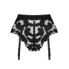 Трусики с пажами для чулок Obsessive EDITYA GARTER PANTIES, Цвет: черный, Размеры: XS/S, изображение 4