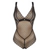 Полупрозрачное боди Obsessive ESTIQUA TEDDY, Цвет: черный, Размеры: XS/S, изображение 5