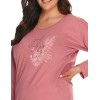 Женская пижама из хлопка Taro 2802/2803 GIORGIA пыльная роза/белый, Цвет: пыльная роза/белый, Размеры: 6XL, изображение 3