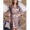 Короткий халат из натурального шелка Mia-Amore MOKKA 3323, Цвет: мокка, Размеры: S/M