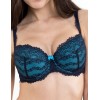 Бюстгальтер балконет пуш-ап контрастное кружево Simona M 870 кварц-лазурит, Цвет: кварц-лазурит, Размеры: 70E
