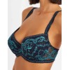 Бюстгальтер балконет пуш-ап биколор Simona M 870/98 кварц-лазурит, Цвет: кварц-лазурит, Размеры: 80C, изображение 3