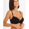 Бюстгальтер балконет пуш-ап флок Simona M 870 бархат черный, Цвет: бархат черный, Размеры: 85D, изображение 4