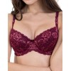 Бюстгальтер балконет пуш-ап биколор Simona M 870 бордо-роза, Цвет: бордо-роза, Размеры: 70E